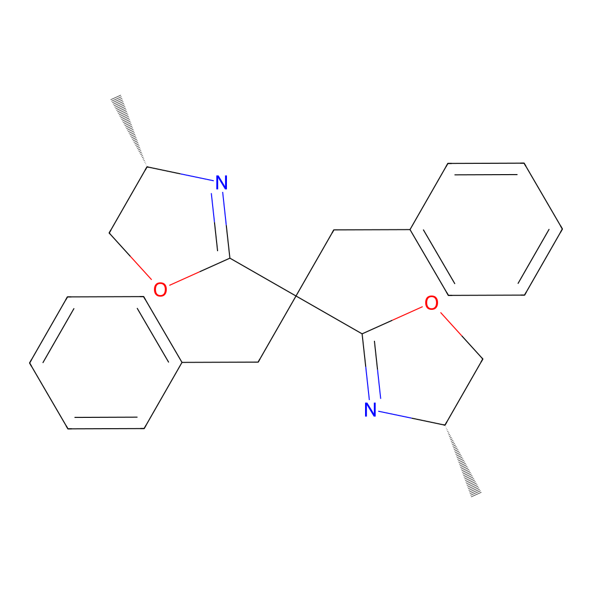 (4S,4'S)-2,2'-(1,3-Diphenylpropane-2,2-diyl)bis(4-methyl-4,5-dihydrooxazole) molecular structure, CAS 2757082-31-6