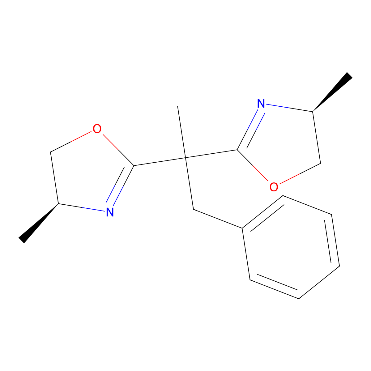 (4S,4'S)-2,2'-(1-Phenylpropane-2,2-diyl)bis(4-methyl-4,5-dihydrooxazole) molecular structure, CAS 2757082-33-8