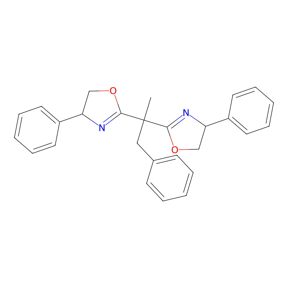 (4R,4'R)-2,2'-(1-Phenylpropane-2,2-diyl)bis(4-phenyl-4,5-dihydrooxazole) molecular structure, CAS 2757082-35-0