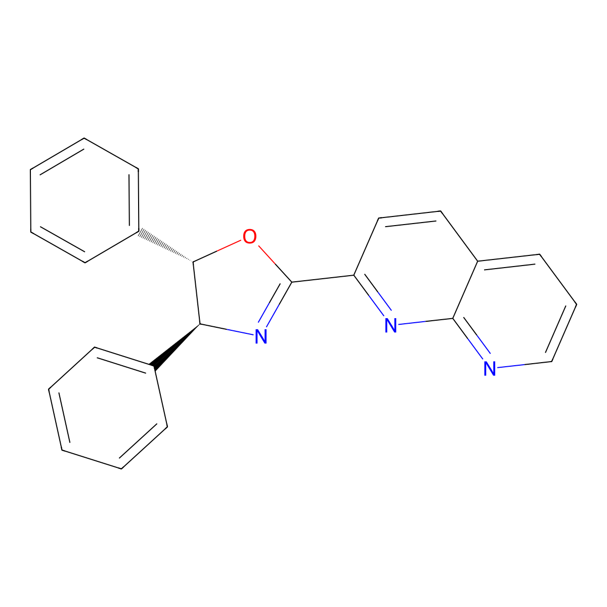 (4S,5S)-2-(1,8-Naphthyridin-2-yl)-4,5-diphenyl-4,5-dihydrooxazole molecular structure, CAS 2757082-53-2
