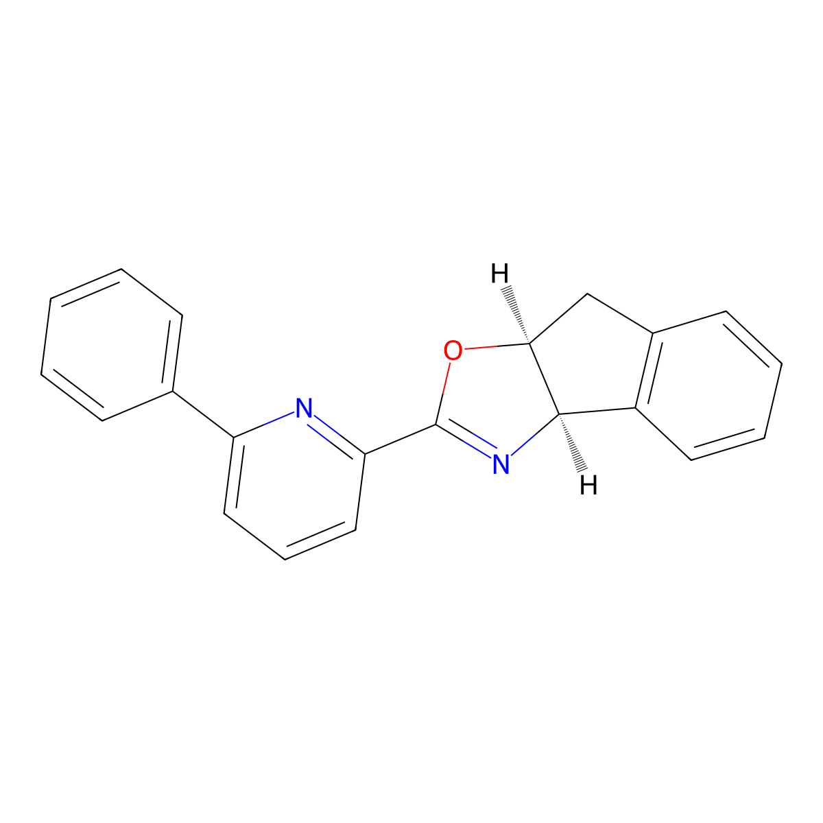 (3aR,8aS)-2-(6-Phenylpyridin-2-yl)-3a,8a-dihydro-8H-indeno[1,2-d]oxazole molecular structure, CAS 2757082-60-1