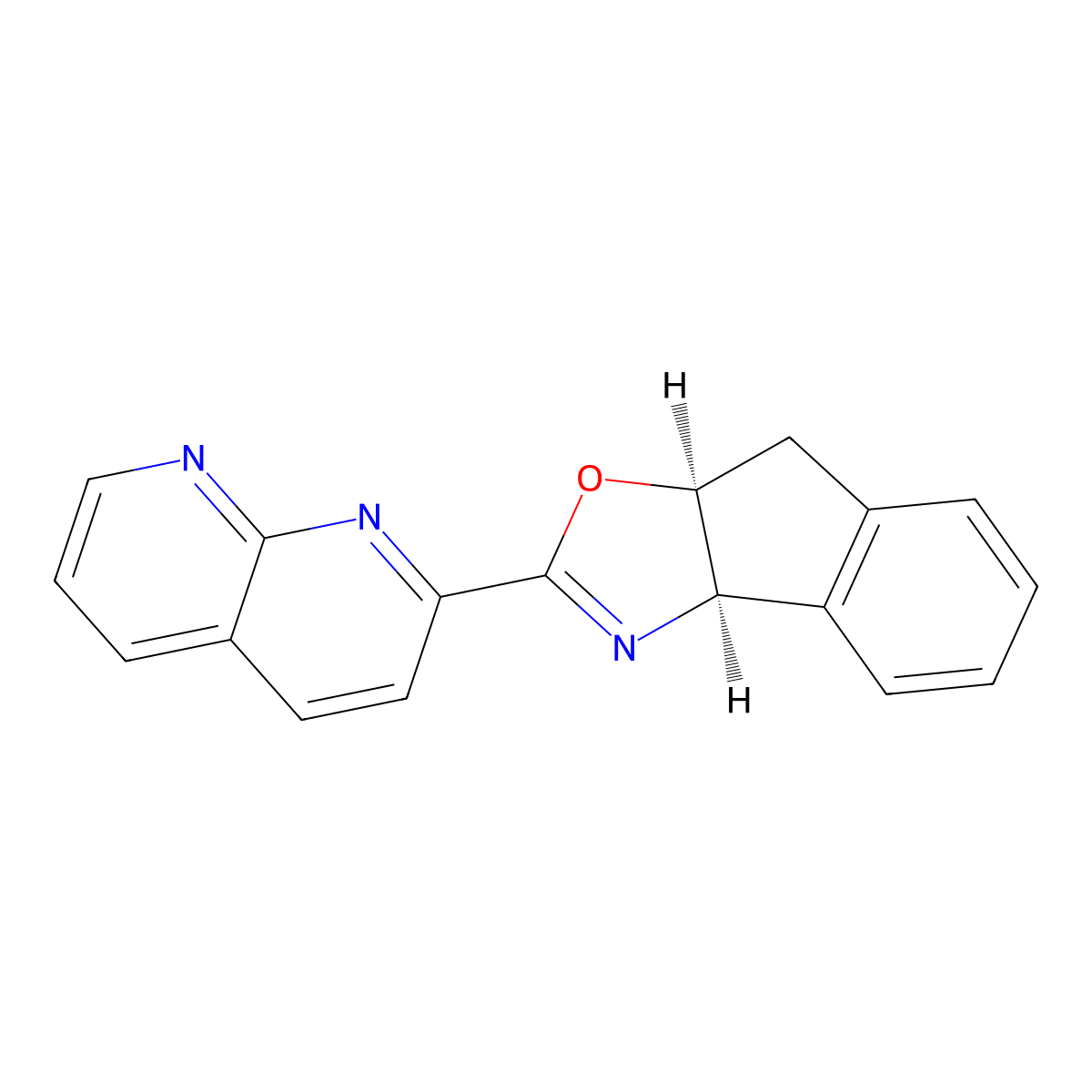 (3aR,8aS)-2-(1,8-Naphthyridin-2-yl)-3a,8a-dihydro-8H-indeno[1,2-d]oxazole molecular structure, CAS 2757082-71-4