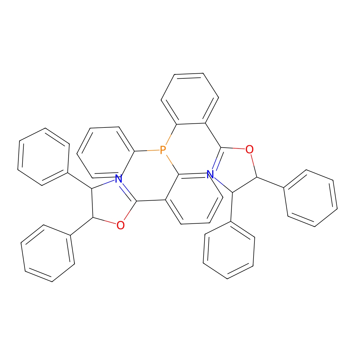 (4S,4'S,5R,5'R)-2,2'-((Phenylphosphinediyl)bis(2,1-phenylene))bis(4,5-diphenyl-4,5-dihydrooxazole) molecular structure, CAS 2757082-81-6