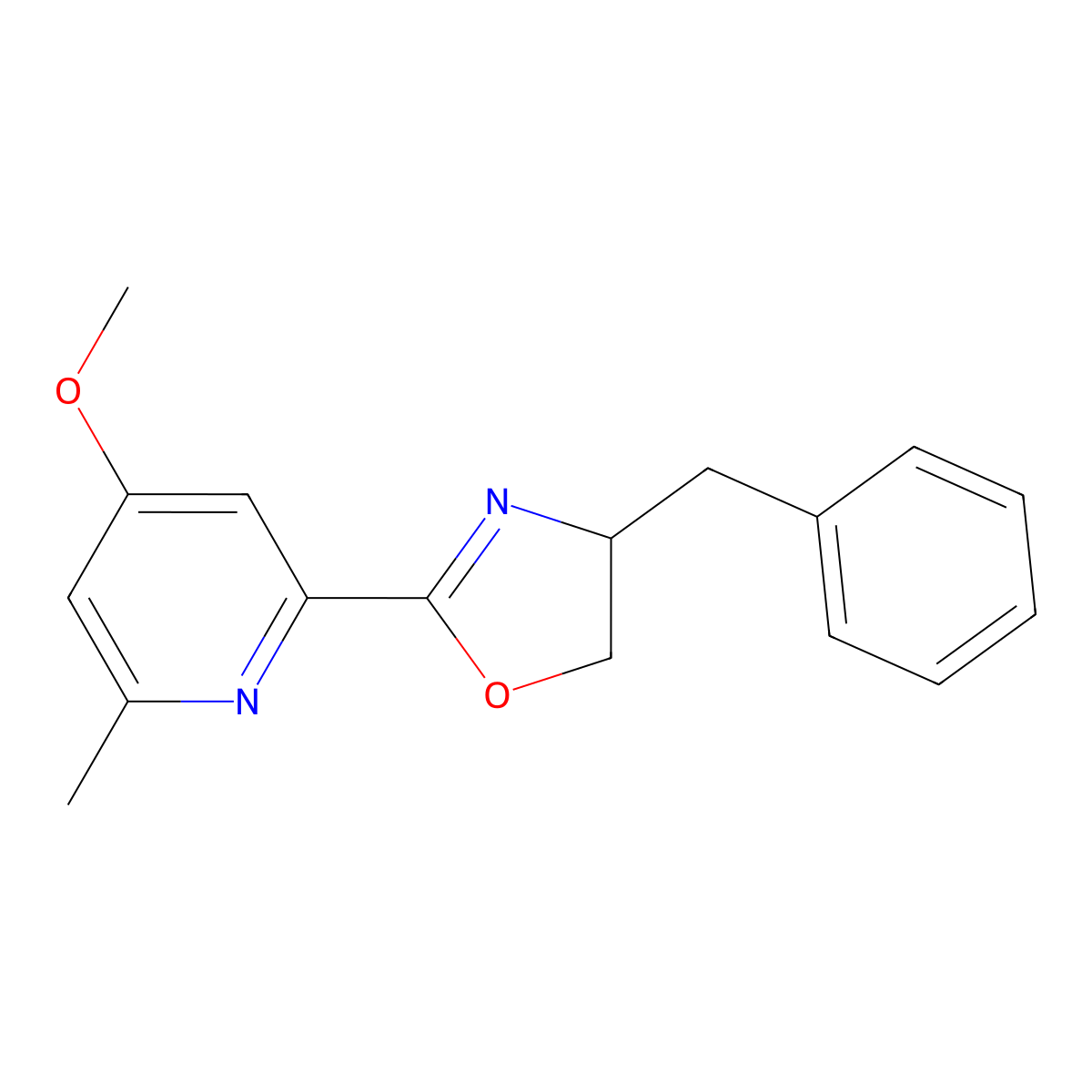 (R)-4-Benzyl-2-(4-methoxy-6-methylpyridin-2-yl)-4,5-dihydrooxazole molecular structure, CAS 2757082-88-3