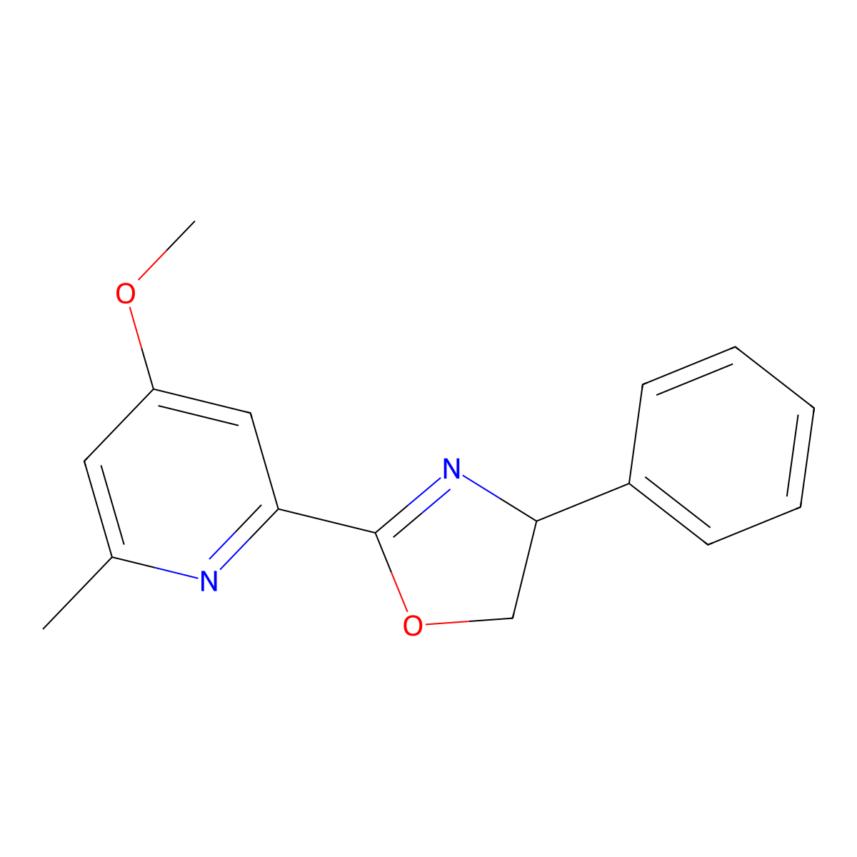 (R)-2-(4-Methoxy-6-methylpyridin-2-yl)-4-phenyl-4,5-dihydrooxazole molecular structure, CAS 2757082-89-4