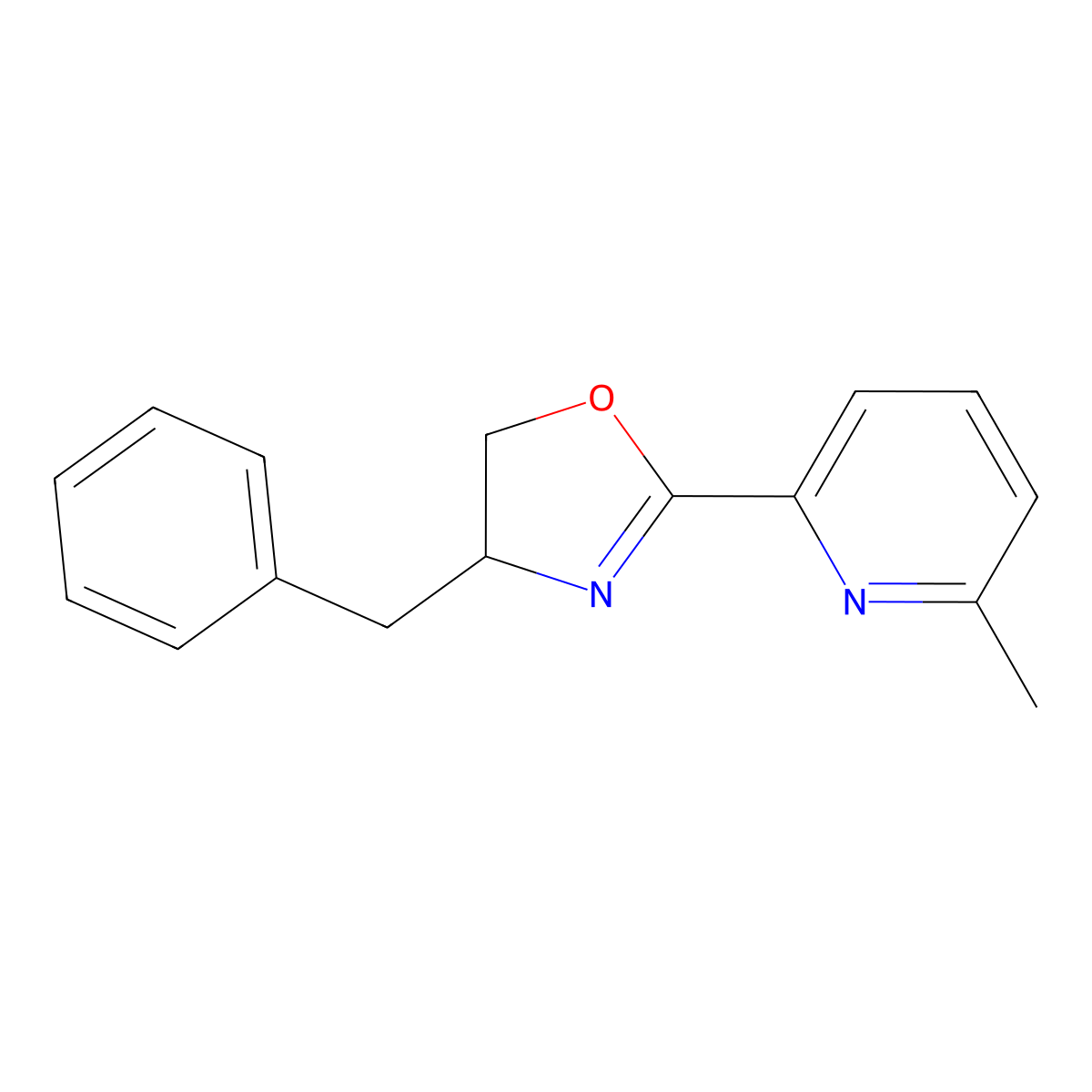 (R)-4-Benzyl-2-(6-methylpyridin-2-yl)-4,5-dihydrooxazole molecular structure, CAS 2757082-98-5