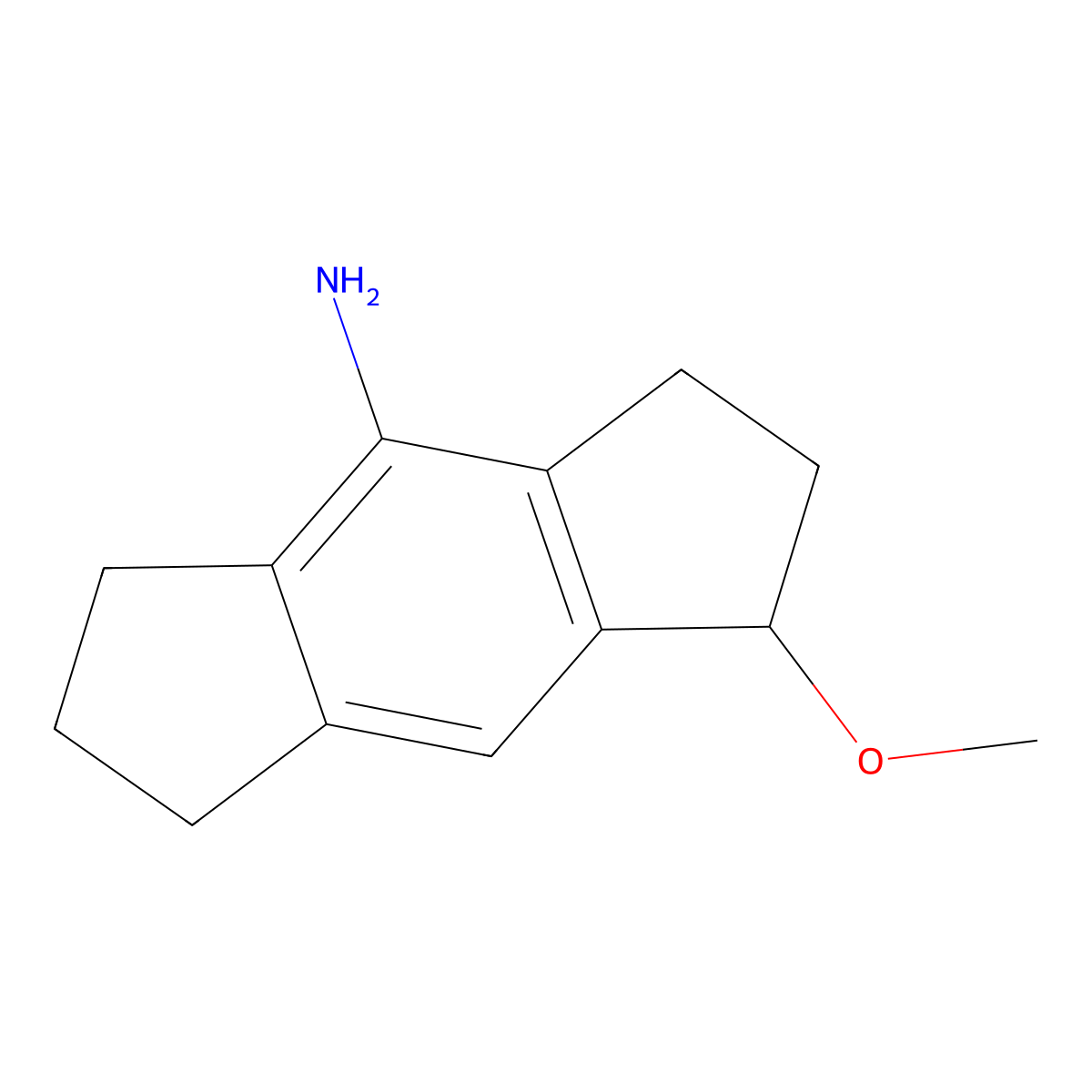 1-Methoxy-1,2,3,5,6,7-hexahydro-s-indacen-4-amine molecular structure, CAS 2757083-06-8