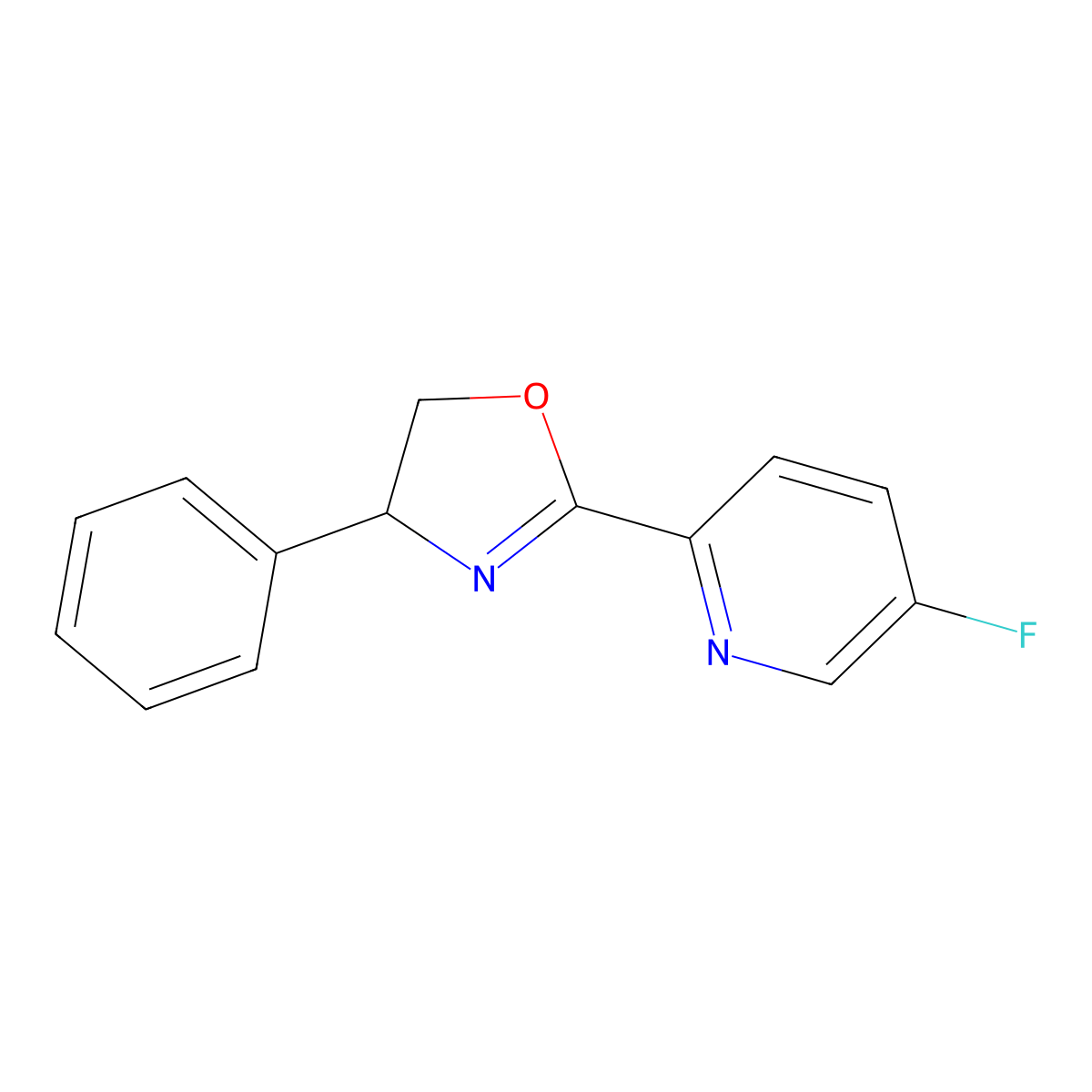 (S)-2-(5-Fluoropyridin-2-yl)-4-phenyl-4,5-dihydrooxazole molecular structure, CAS 2757083-16-0