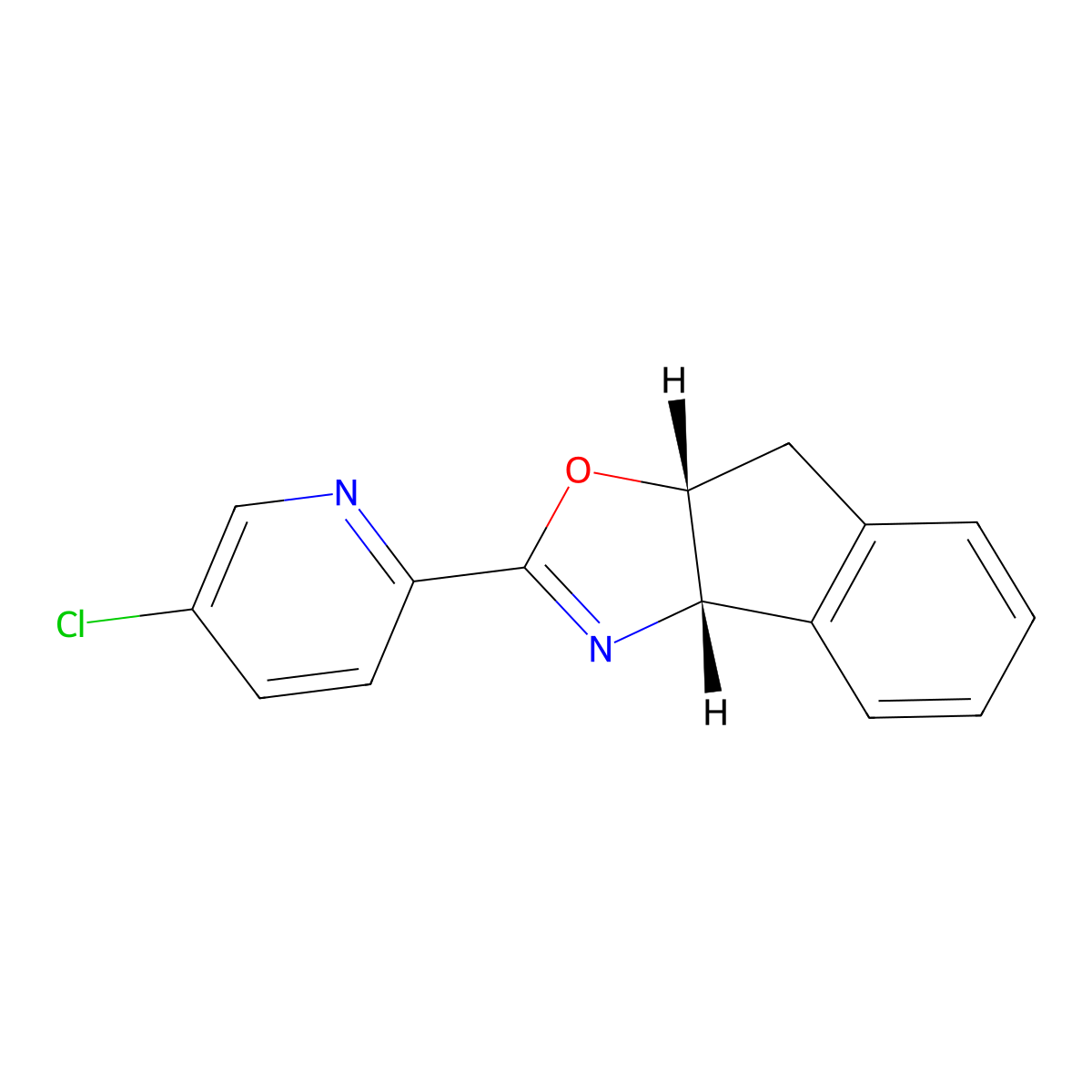 (3aS,8aR)-2-(5-Chloropyridin-2-yl)-3a,8a-dihydro-8H-indeno[1,2-d]oxazole molecular structure, CAS 2757083-22-8