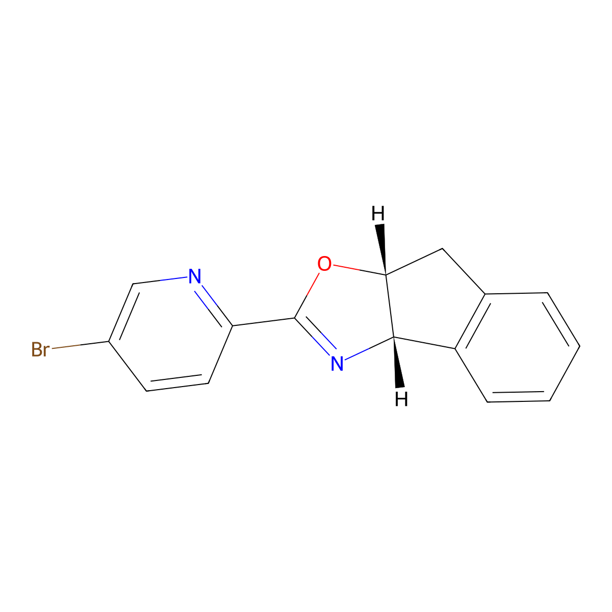 (3aS,8aR)-2-(5-Bromopyridin-2-yl)-3a,8a-dihydro-8H-indeno[1,2-d]oxazole molecular structure, CAS 2757083-29-5