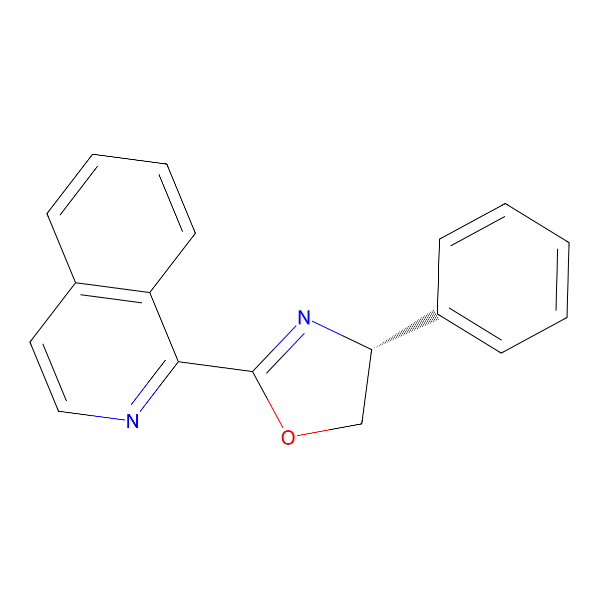 (R)-2-(Isoquinolin-1-yl)-4-phenyl-4,5-dihydrooxazole molecular structure, CAS 2757083-34-2