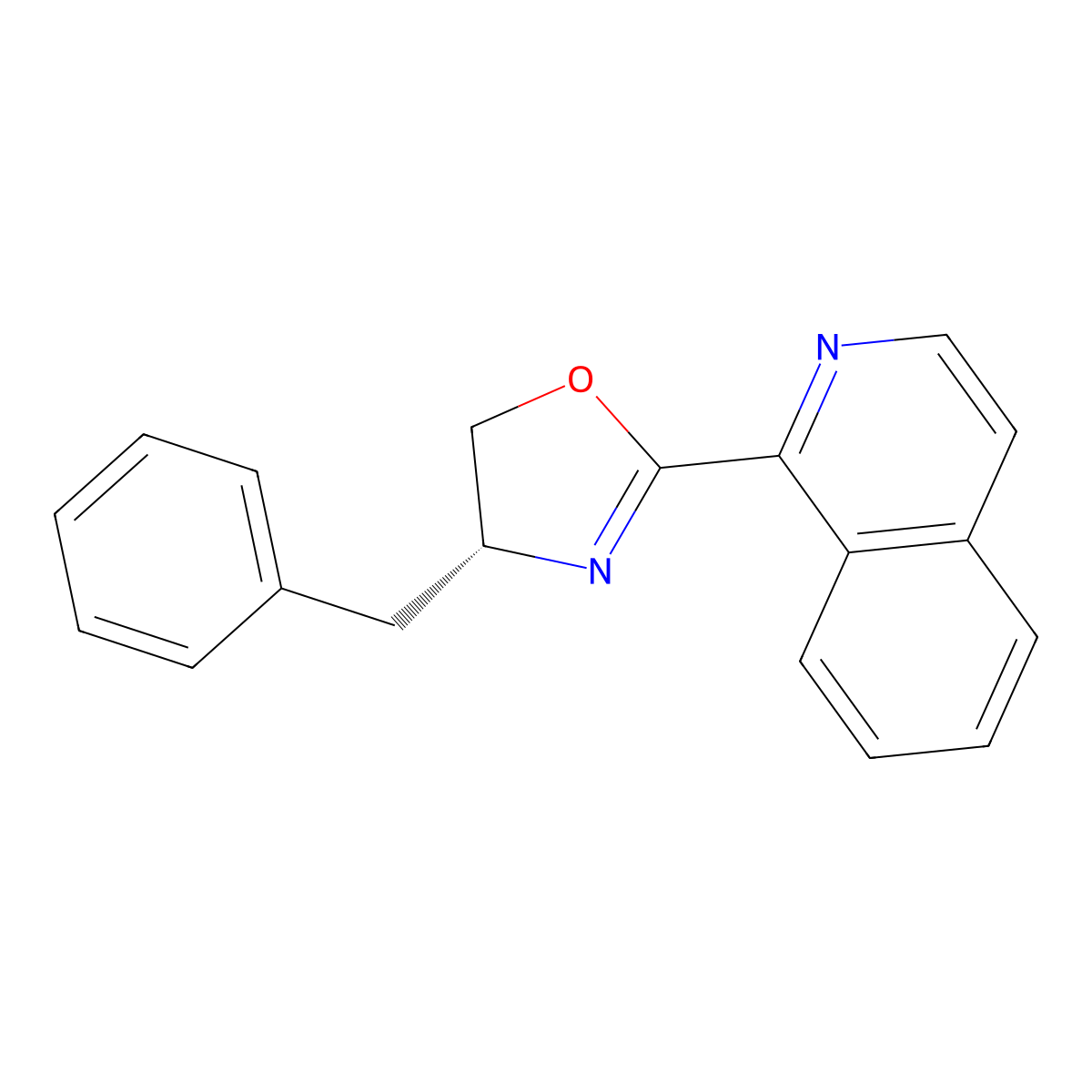 (R)-4-Benzyl-2-(isoquinolin-1-yl)-4,5-dihydrooxazole molecular structure, CAS 2757083-35-3