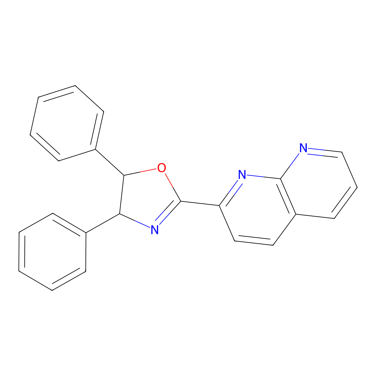 (4R,5S)-2-(1,8-Naphthyridin-2-yl)-4,5-diphenyl-4,5-dihydrooxazole molecular structure, CAS 2757083-48-8