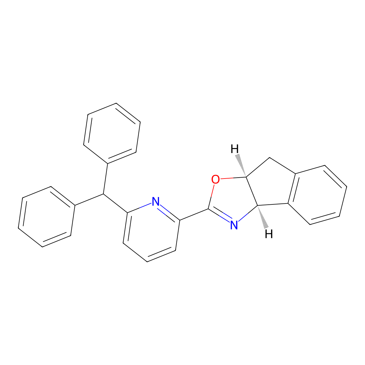 (3aR,8aS)-2-(6-Benzhydrylpyridin-2-yl)-3a,8a-dihydro-8H-indeno[1,2-d]oxazole molecular structure, CAS 2757083-53-5