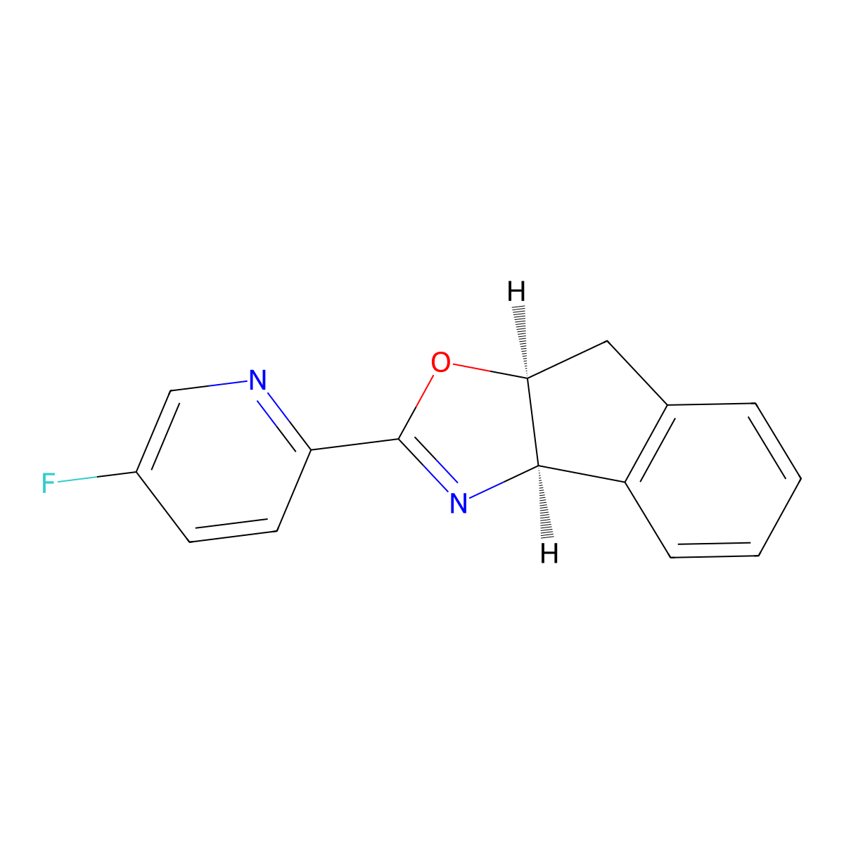 (3aR,8aS)-2-(5-Fluoropyridin-2-yl)-3a,8a-dihydro-8H-indeno[1,2-d]oxazole molecular structure, CAS 2757083-57-9