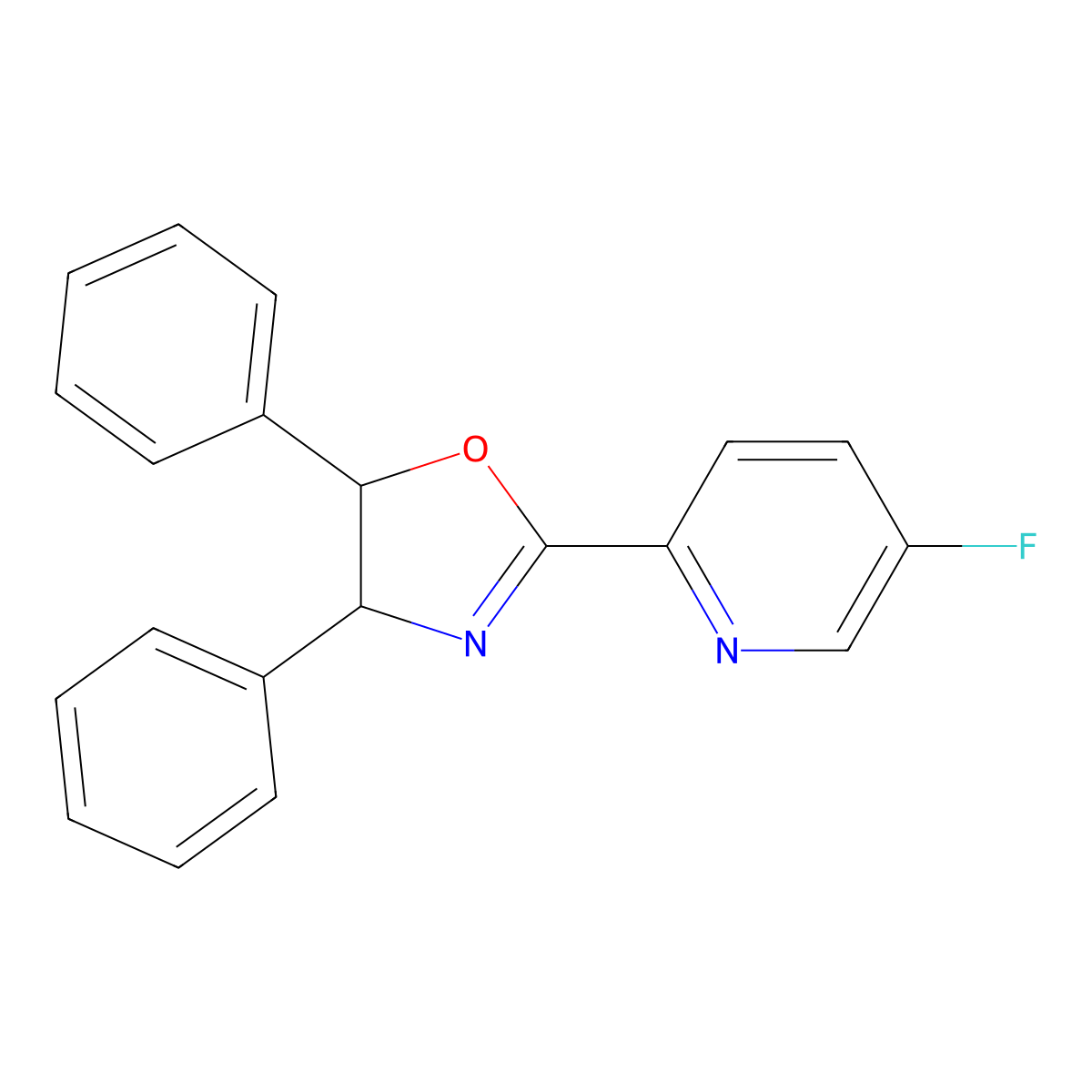 (4R,5S)-2-(5-Fluoropyridin-2-yl)-4,5-diphenyl-4,5-dihydrooxazole molecular structure, CAS 2757083-58-0