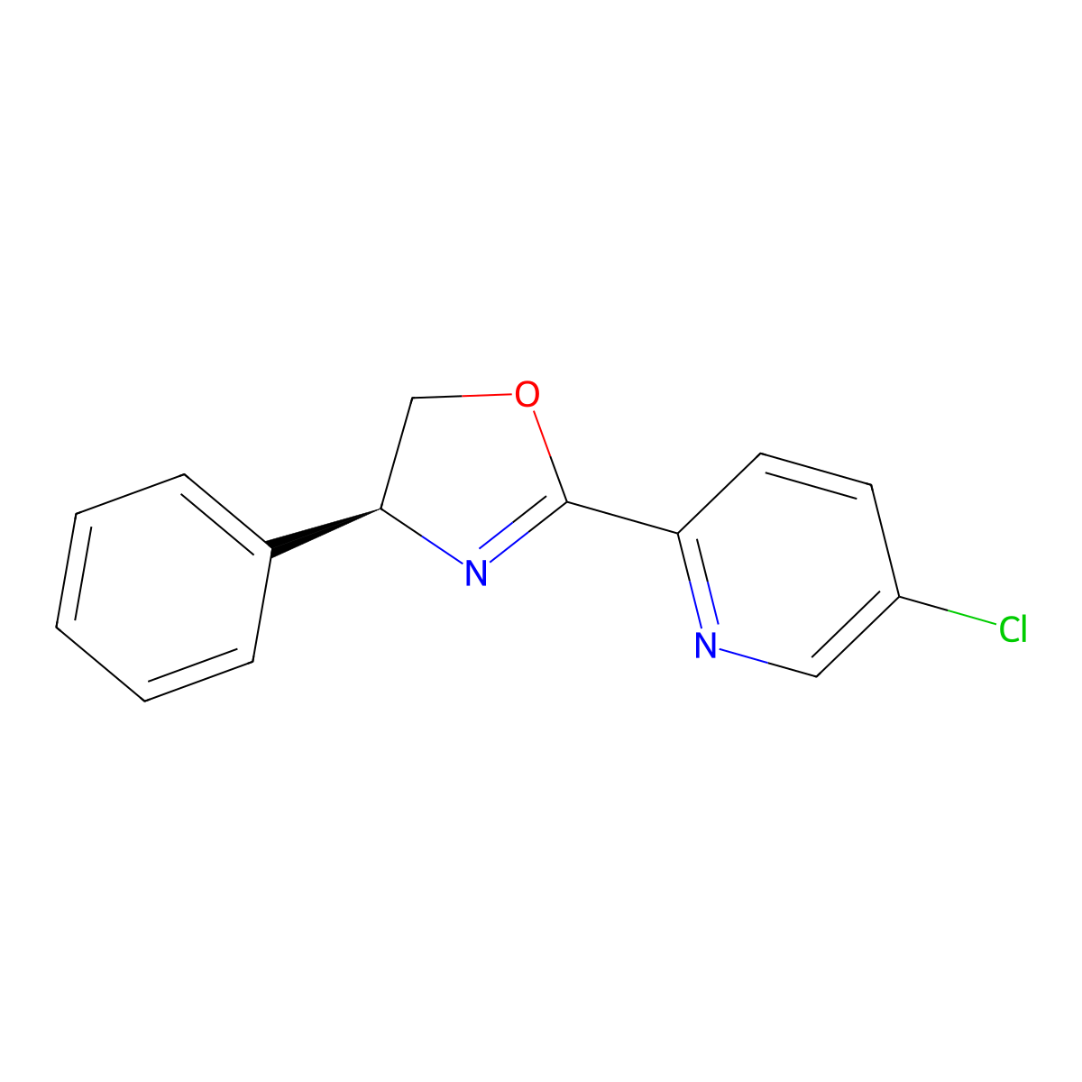(S)-2-(5-Chloropyridin-2-yl)-4-phenyl-4,5-dihydrooxazole molecular structure, CAS 2757083-59-1