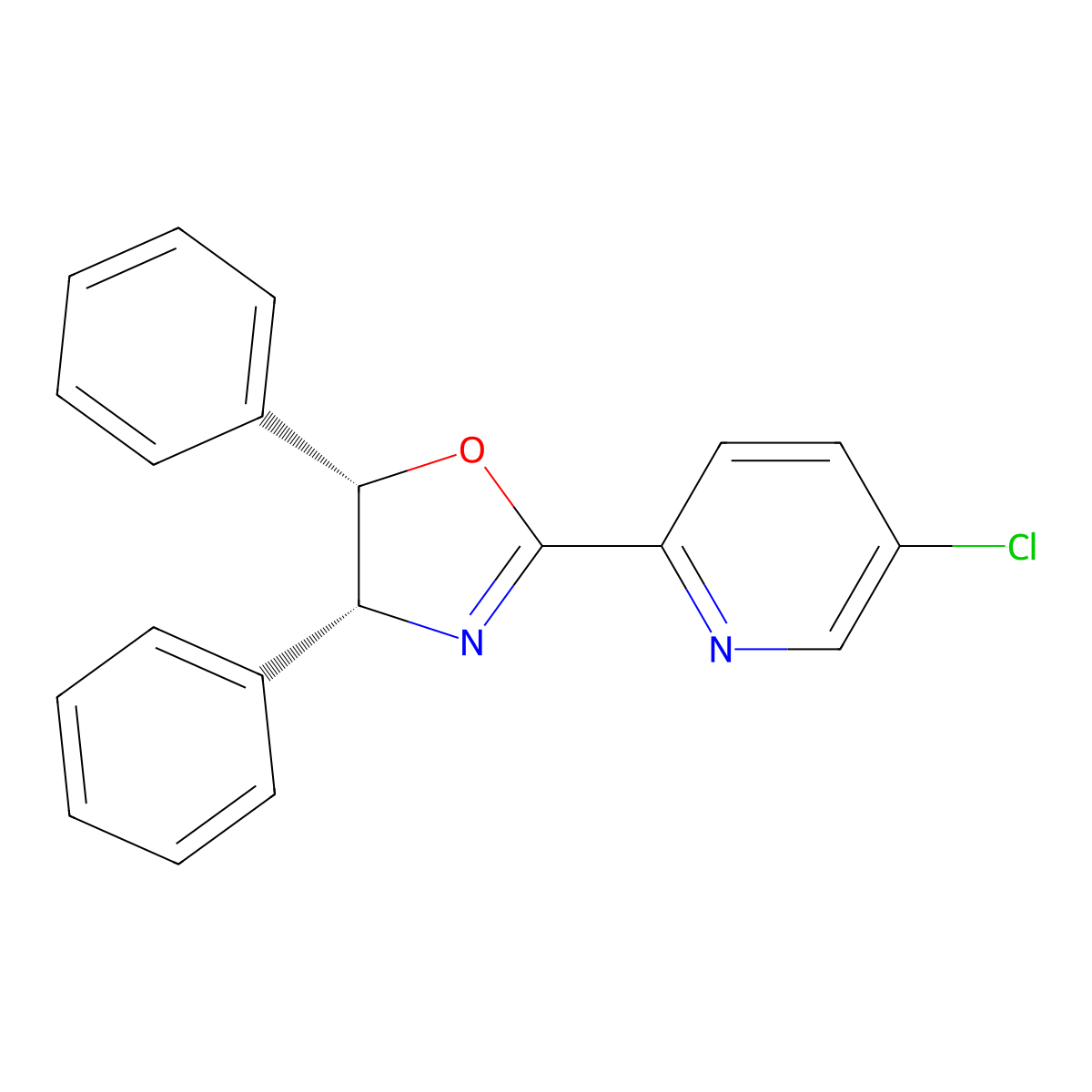 (4R,5S)-2-(5-Chloropyridin-2-yl)-4,5-diphenyl-4,5-dihydrooxazole molecular structure, CAS 2757083-63-7
