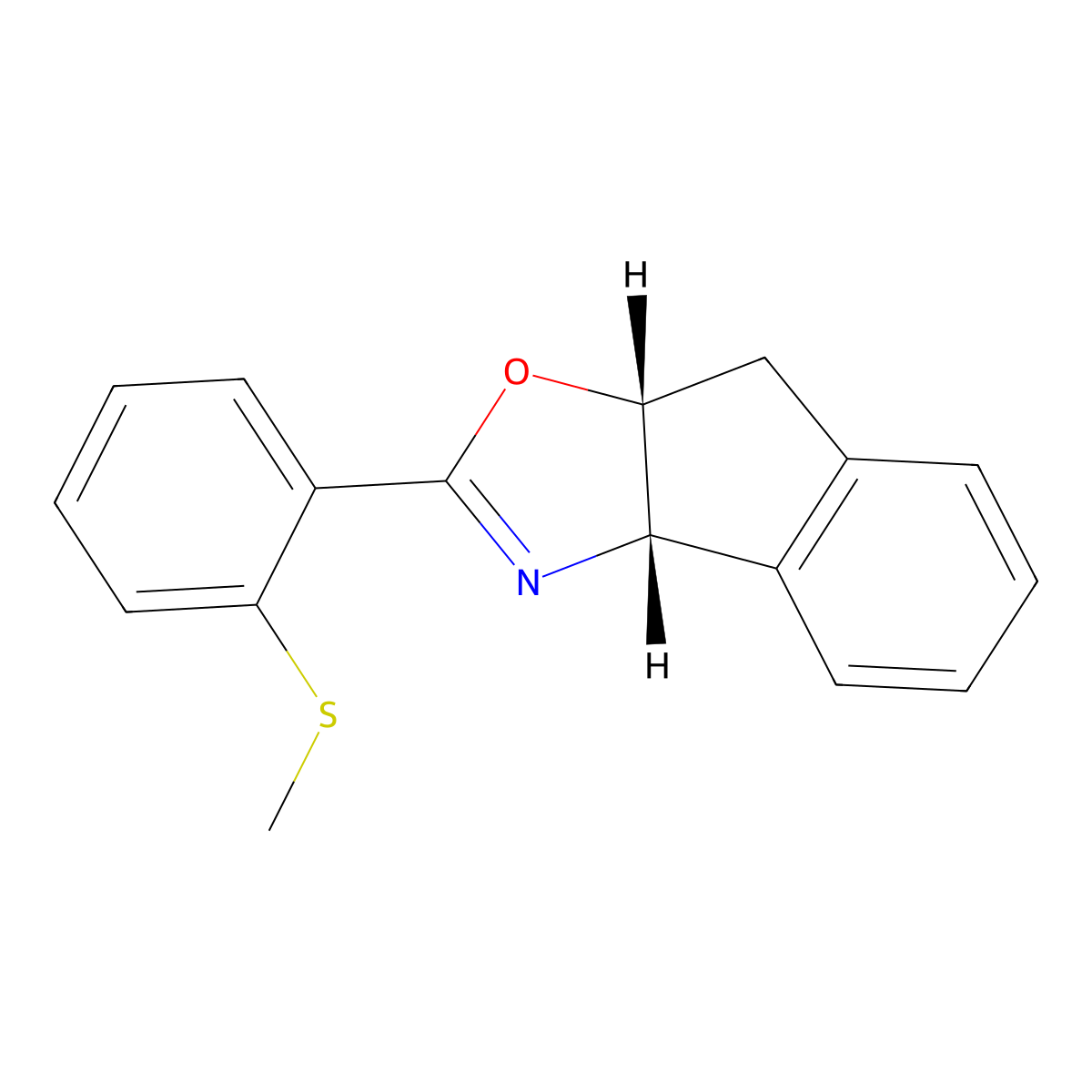 (3aS,8aR)-2-(2-(Methylthio)phenyl)-3a,8a-dihydro-8H-indeno[1,2-d]oxazole molecular structure, CAS 2757083-68-2