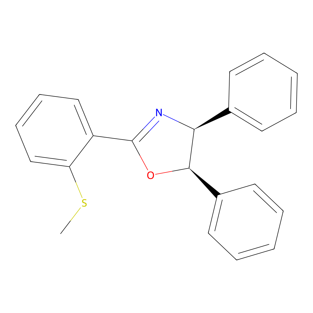 (4S,5R)-2-(2-(Methylthio)phenyl)-4,5-diphenyl-4,5-dihydrooxazole molecular structure, CAS 2757083-69-3
