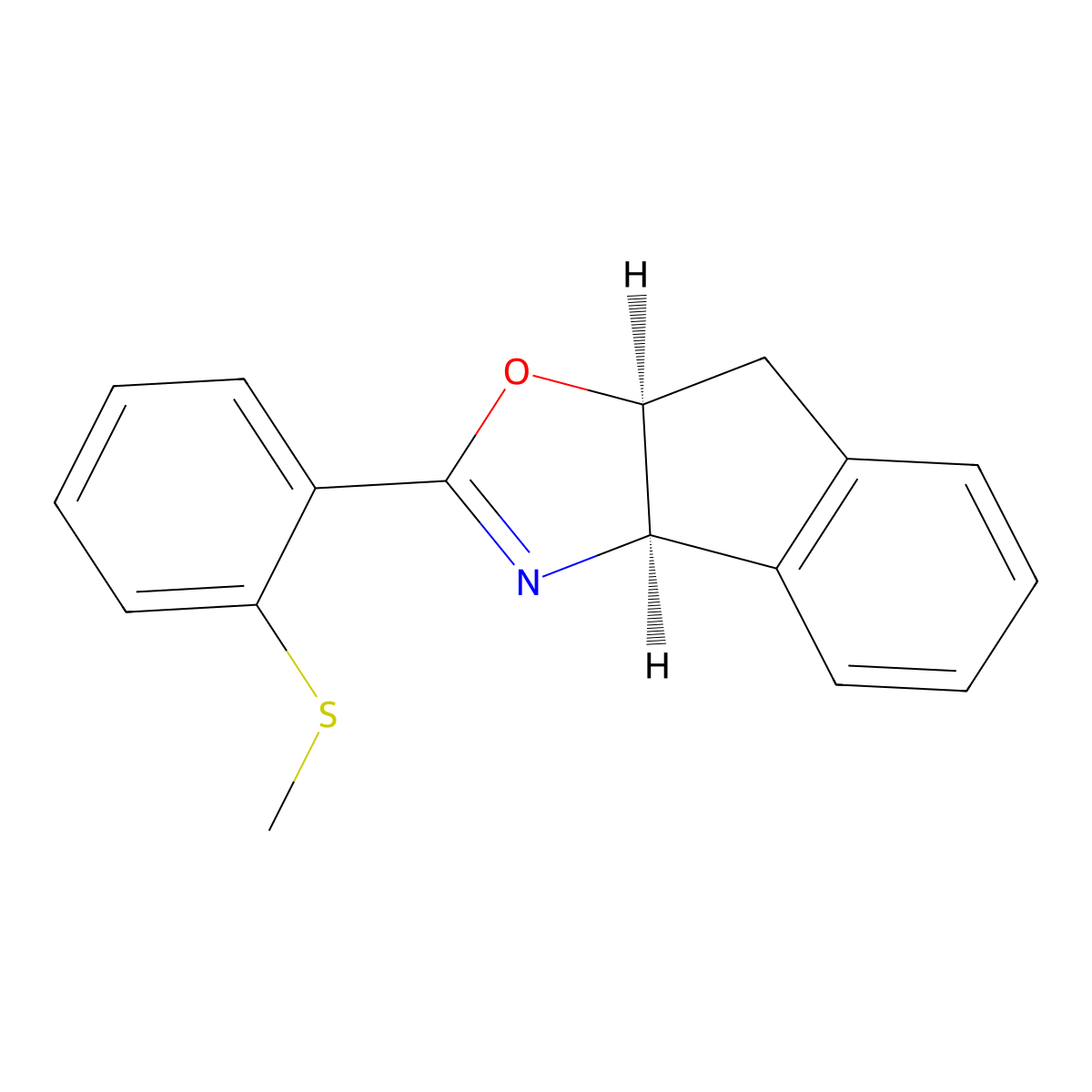 (3aR,8aS)-2-(2-(Methylthio)phenyl)-3a,8a-dihydro-8H-indeno[1,2-d]oxazole molecular structure, CAS 2757083-74-0