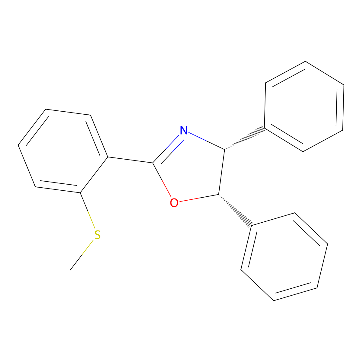 (4R,5S)-2-(2-(Methylthio)phenyl)-4,5-diphenyl-4,5-dihydrooxazole molecular structure, CAS 2757083-75-1