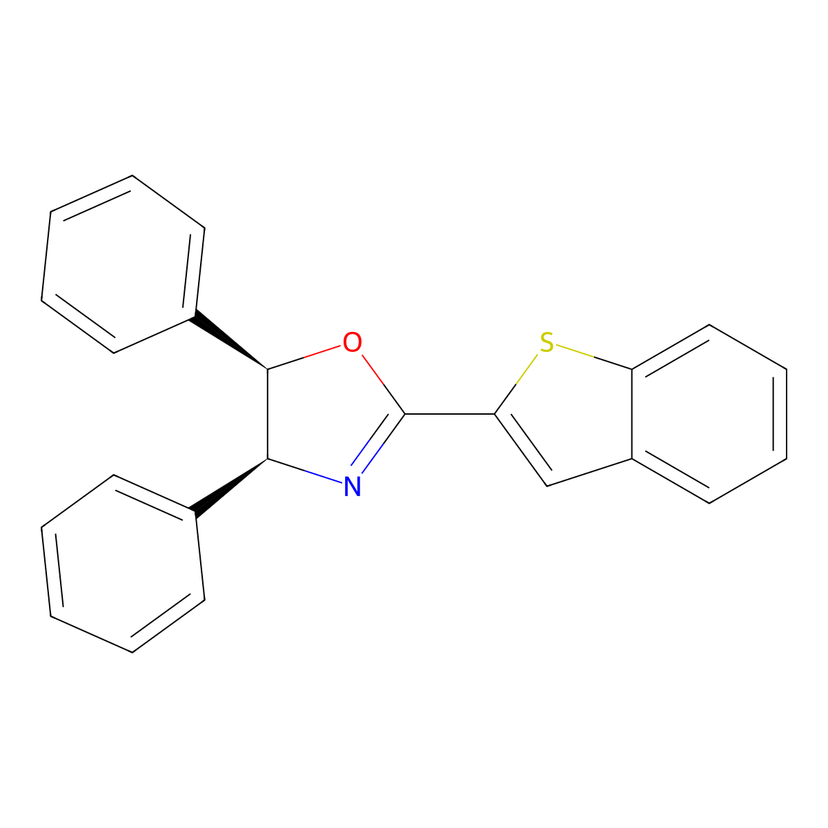 (4S,5R)-2-(Benzo[b]thiophen-2-yl)-4,5-diphenyl-4,5-dihydrooxazole molecular structure, CAS 2757083-99-9