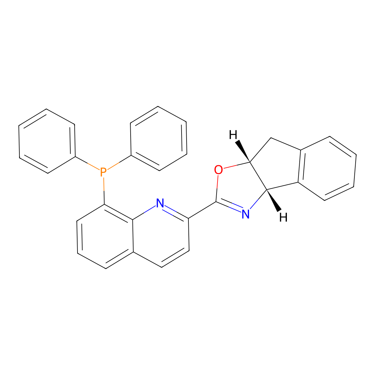 (3aS,8aR)-2-(8-(Diphenylphosphanyl)quinolin-2-yl)-3a,8a-dihydro-8H-indeno[1,2-d]oxazole molecular structure, CAS 2757084-06-1