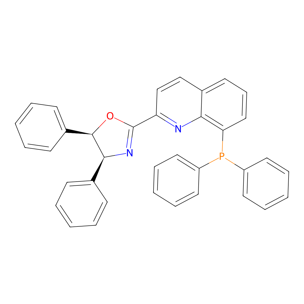 (4S,5R)-2-(8-(Diphenylphosphanyl)quinolin-2-yl)-4,5-diphenyl-4,5-dihydrooxazole molecular structure, CAS 2757084-07-2