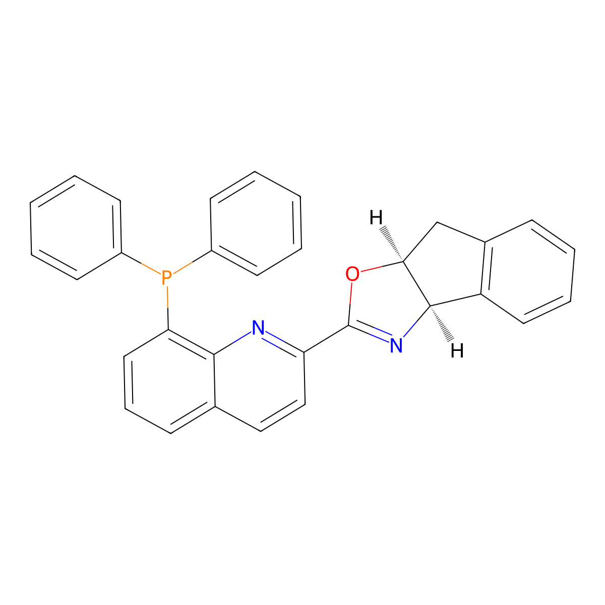 (3aR,8aS)-2-(8-(Diphenylphosphanyl)quinolin-2-yl)-3a,8a-dihydro-8H-indeno[1,2-d]oxazole molecular structure, CAS 2757084-12-9