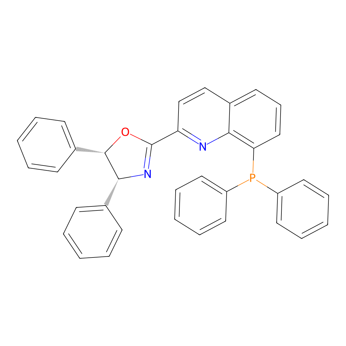 (4R,5S)-2-(8-(Diphenylphosphanyl)quinolin-2-yl)-4,5-diphenyl-4,5-dihydrooxazole molecular structure, CAS 2757084-13-0
