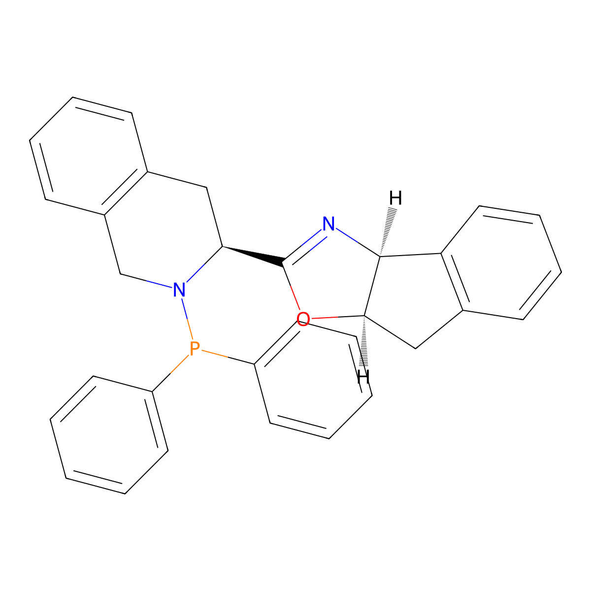 (3aS,8aR)-2-((S)-2-(Diphenylphosphanyl)-1,2,3,4-tetrahydroisoquinolin-3-yl)-3a,8a-dihydro-8H-indeno[1,2-d]oxazole molecular structure, CAS 2757084-26-5