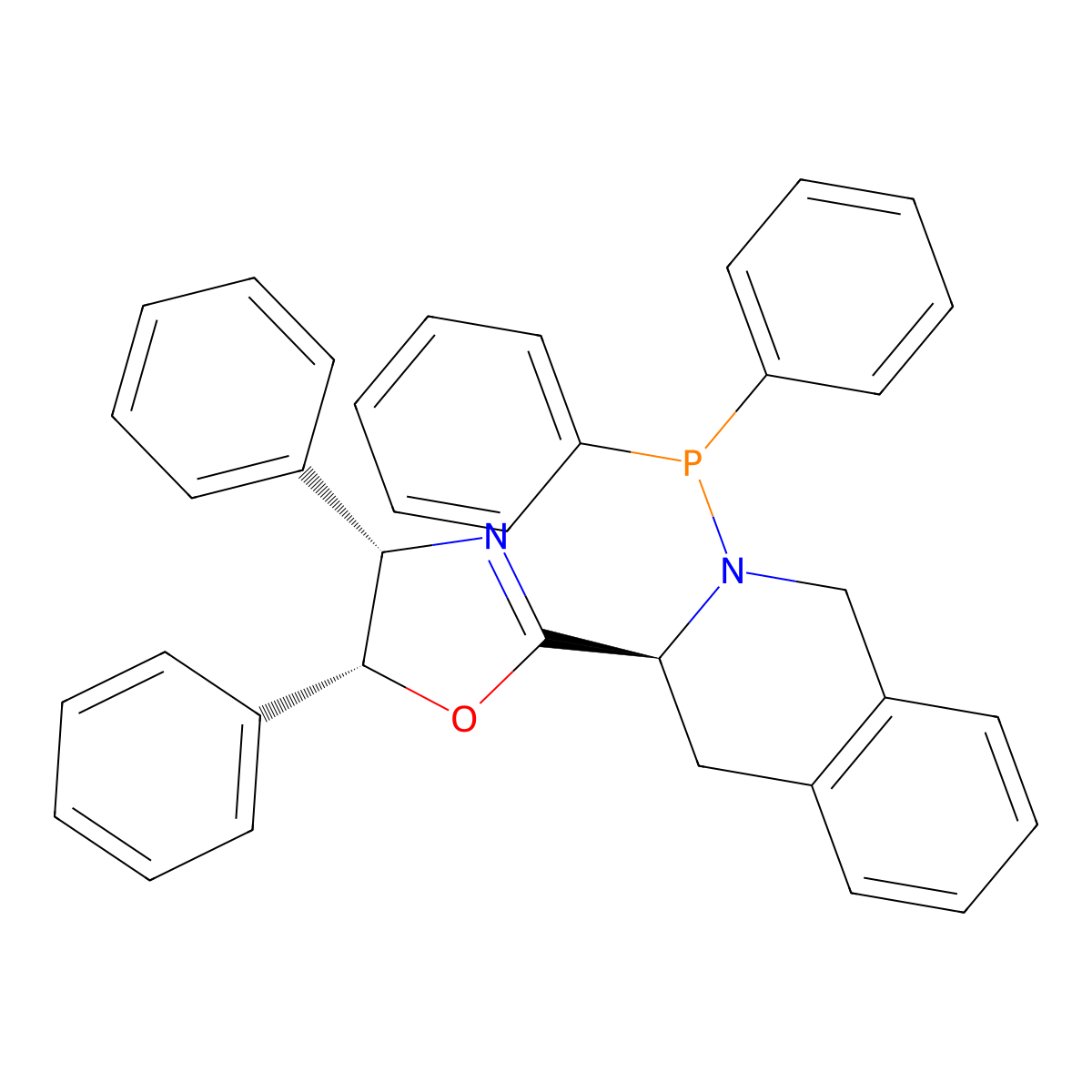 (4S,5R)-2-((S)-2-(Diphenylphosphanyl)-1,2,3,4-tetrahydroisoquinolin-3-yl)-4,5-diphenyl-4,5-dihydrooxazole molecular structure, CAS 2757084-27-6