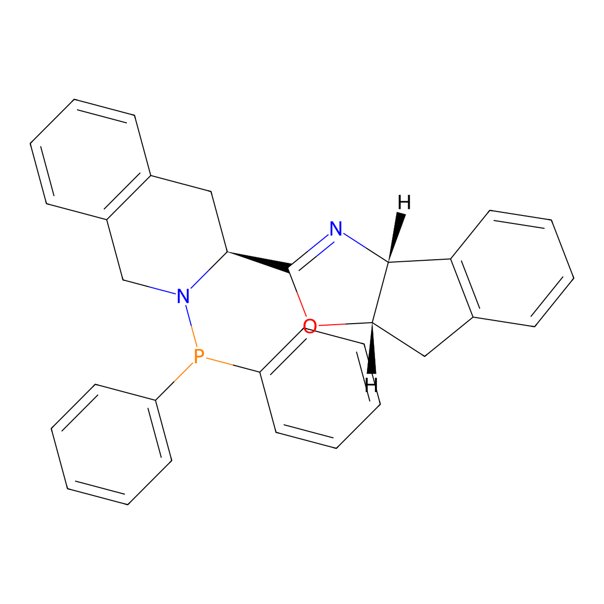 (3aR,8aS)-2-((S)-2-(Diphenylphosphanyl)-1,2,3,4-tetrahydroisoquinolin-3-yl)-3a,8a-dihydro-8H-indeno[1,2-d]oxazole molecular structure, CAS 2757084-30-1