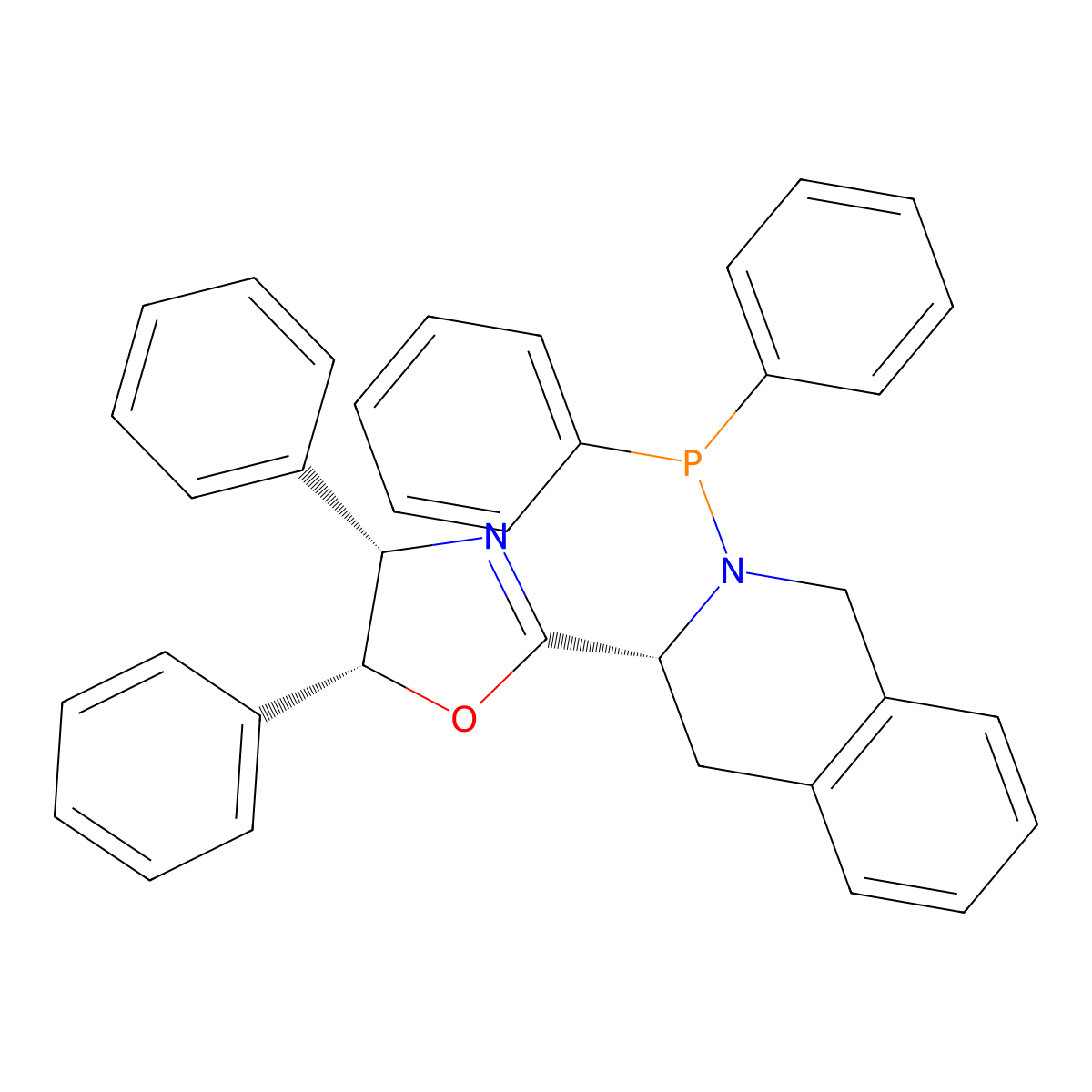 (4S,5R)-2-((R)-2-(Diphenylphosphanyl)-1,2,3,4-tetrahydroisoquinolin-3-yl)-4,5-diphenyl-4,5-dihydrooxazole molecular structure, CAS 2757084-37-8