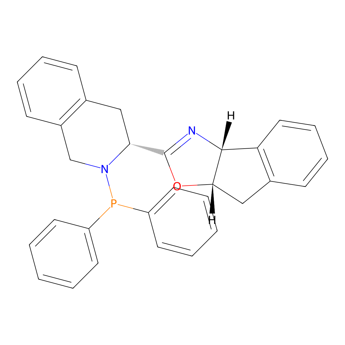 (3aR,8aS)-2-((R)-2-(Diphenylphosphanyl)-1,2,3,4-tetrahydroisoquinolin-3-yl)-3a,8a-dihydro-8H-indeno[1,2-d]oxazole molecular structure, CAS 2757084-42-5