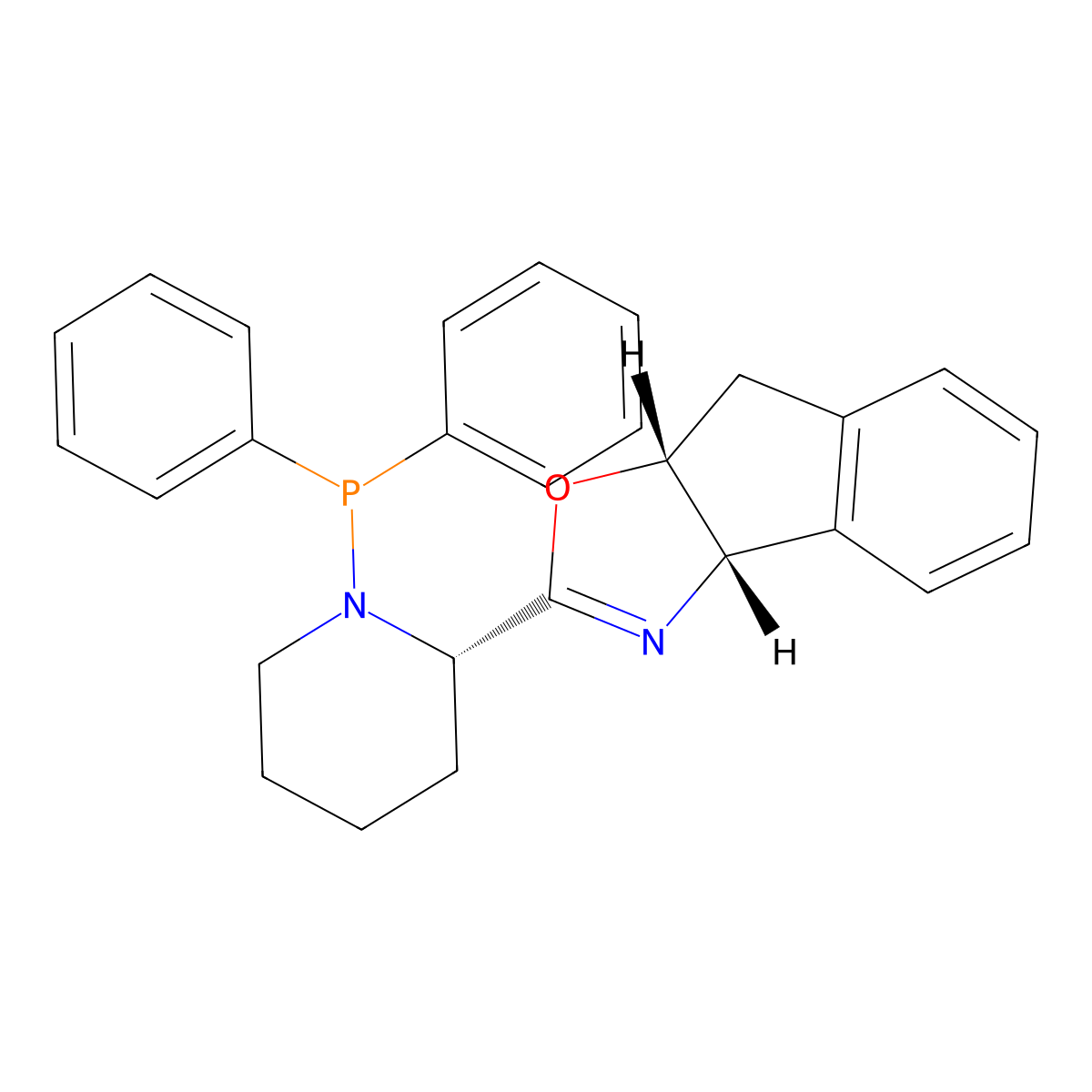 (3aS,8aR)-2-((S)-1-(Diphenylphosphanyl)piperidin-2-yl)-3a,8a-dihydro-8H-indeno[1,2-d]oxazole molecular structure, CAS 2757084-48-1