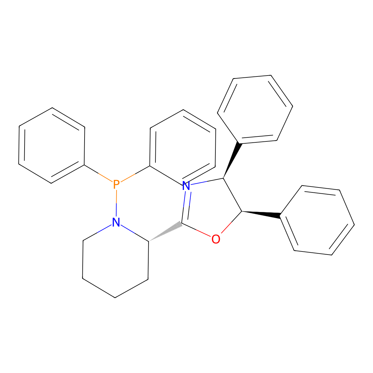 (4S,5R)-2-((S)-1-(Diphenylphosphanyl)piperidin-2-yl)-4,5-diphenyl-4,5-dihydrooxazole molecular structure, CAS 2757084-49-2