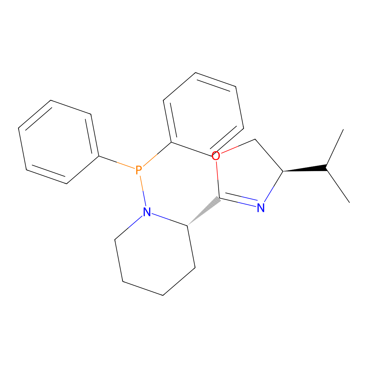 (R)-2-((S)-1-(Diphenylphosphanyl)piperidin-2-yl)-4-isopropyl-4,5-dihydrooxazole molecular structure, CAS 2757084-50-5
