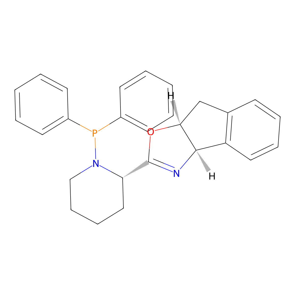 (3aR,8aS)-2-((S)-1-(Diphenylphosphanyl)piperidin-2-yl)-3a,8a-dihydro-8H-indeno[1,2-d]oxazole molecular structure, CAS 2757084-54-9