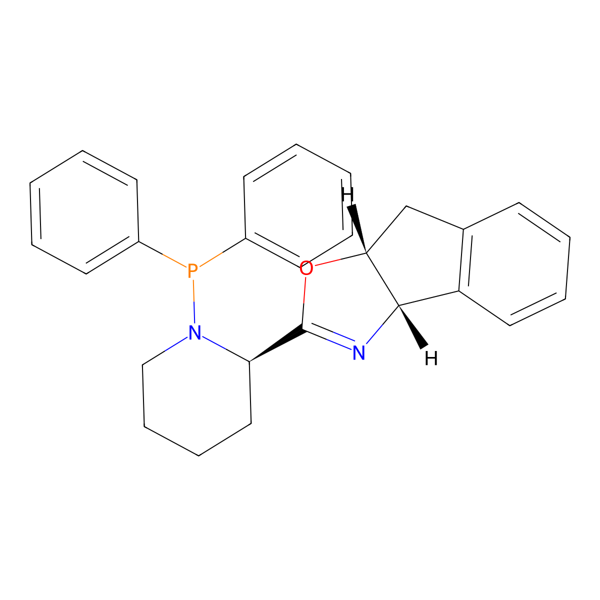 (3aS,8aR)-2-((R)-1-(Diphenylphosphanyl)piperidin-2-yl)-3a,8a-dihydro-8H-indeno[1,2-d]oxazole molecular structure, CAS 2757084-60-7