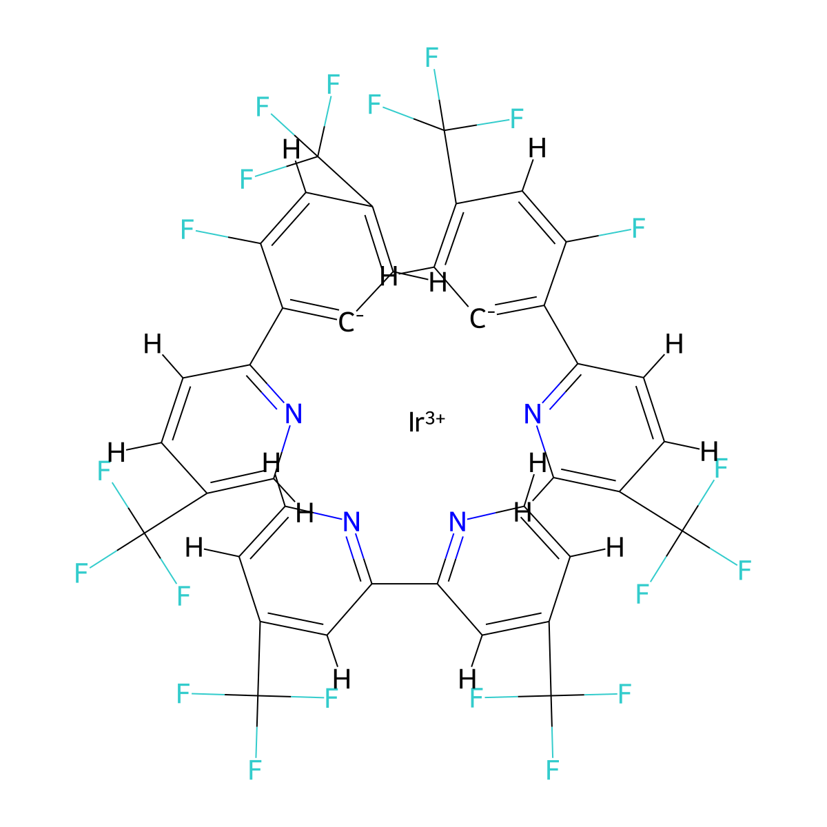 Ir[FCF3(CF3)ppy]2(4,4'-dCF3bpy)PF6 molecular structure, CAS 2757085-09-7