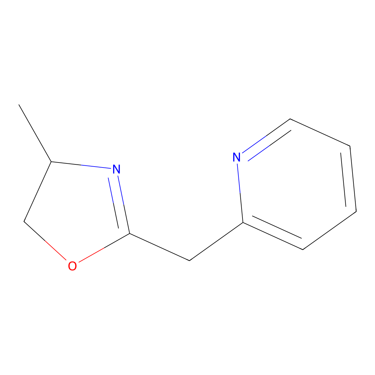 (S)-4-Methyl-2-(pyridin-2-ylmethyl)-4,5-dihydrooxazole molecular structure, CAS 2757085-31-5