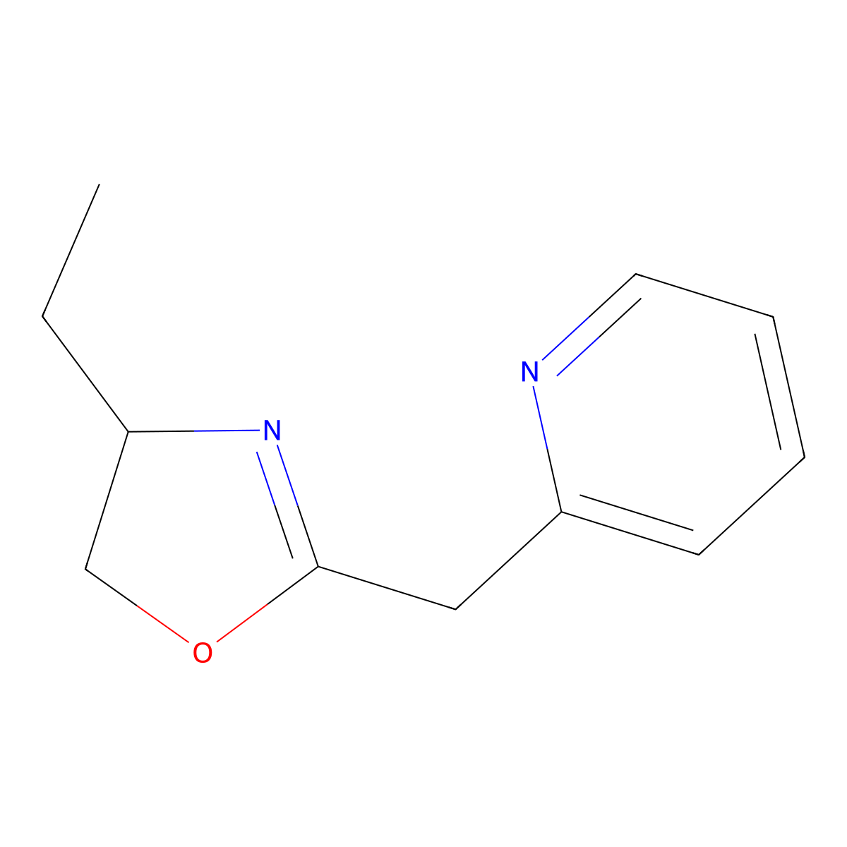 (S)-4-Ethyl-2-(pyridin-2-ylmethyl)-4,5-dihydrooxazole molecular structure, CAS 2757085-33-7