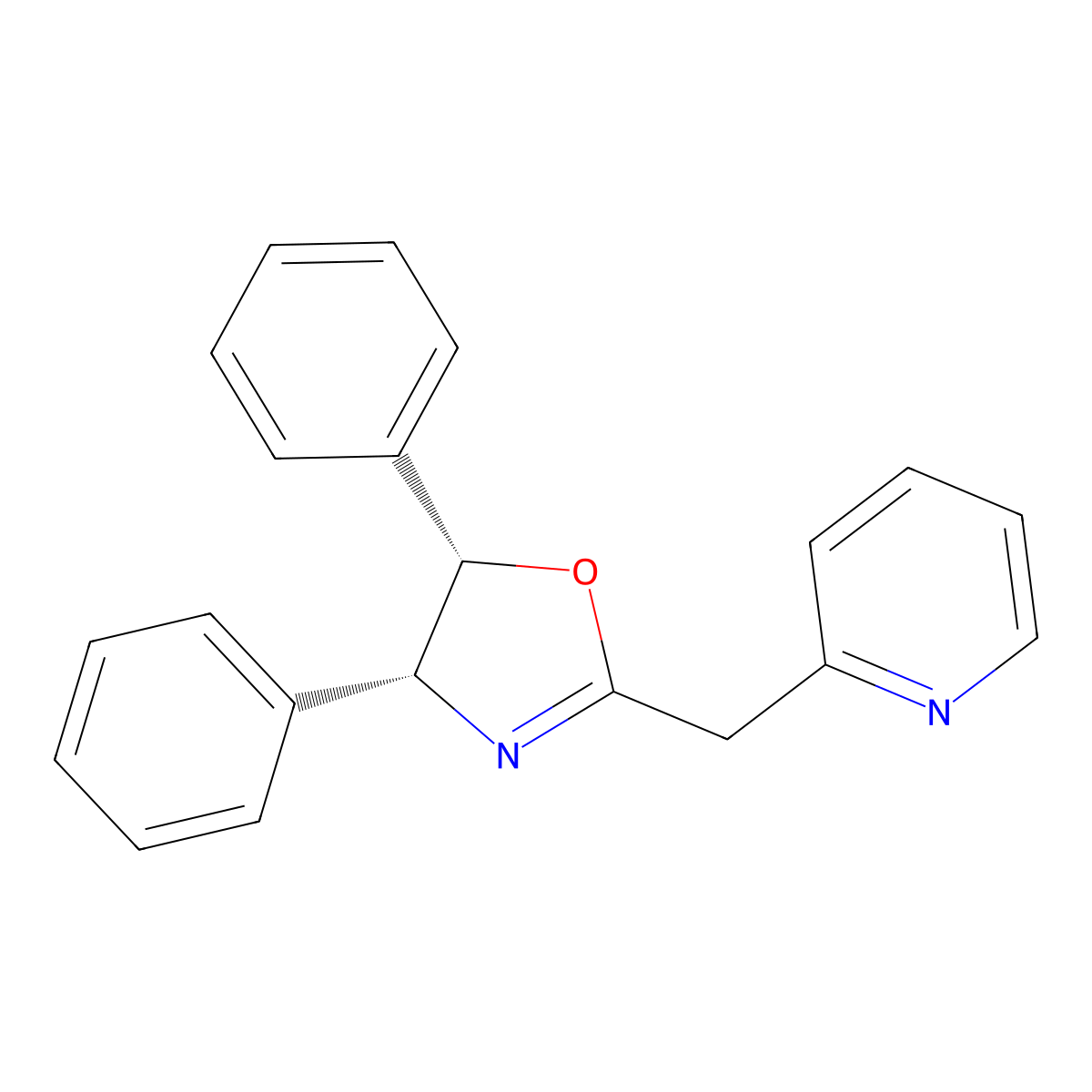 (4R,5S)-4,5-Diphenyl-2-(pyridin-2-ylmethyl)-4,5-dihydrooxazole molecular structure, CAS 2757085-37-1