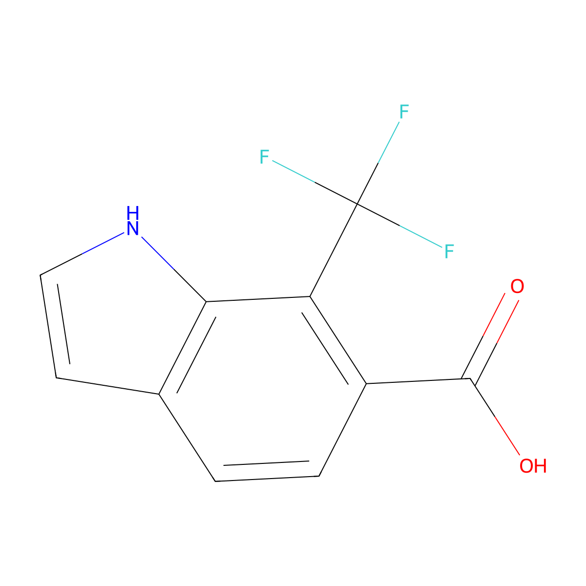 7-(Trifluoromethyl)-1H-indole-6-carboxylic acid molecular structure, CAS 2757248-75-0