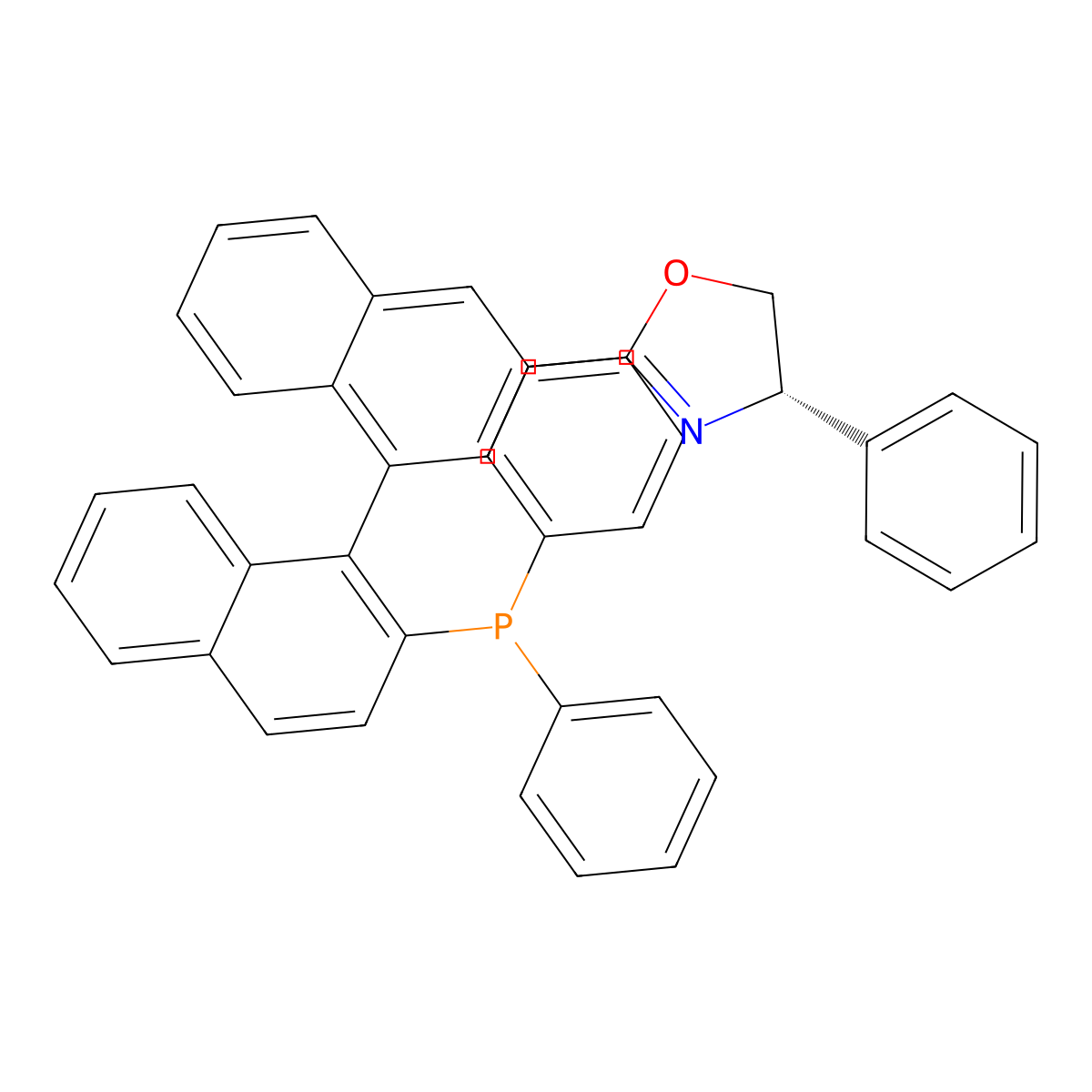 (S)-2-((S)-2'-(Diphenylphosphanyl)-[1,1'-binaphthalen]-3-yl)-4-phenyl-4,5-dihydrooxazole molecular structure, CAS 2757287-46-8