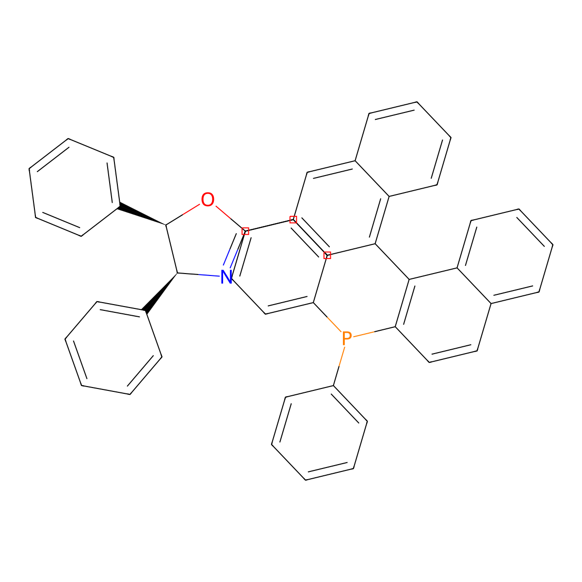(4S,5R)-2-((S)-2'-(Diphenylphosphanyl)-[1,1'-binaphthalen]-3-yl)-4,5-diphenyl-4,5-dihydrooxazole molecular structure, CAS 2757287-49-1