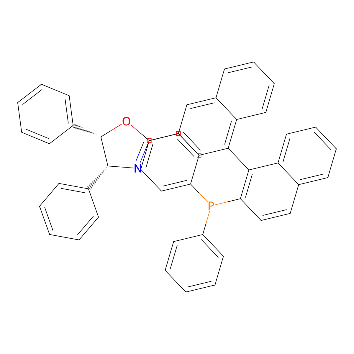 (4R,5S)-2-((S)-2'-(Diphenylphosphanyl)-[1,1'-binaphthalen]-3-yl)-4,5-diphenyl-4,5-dihydrooxazole molecular structure, CAS 2757287-77-5