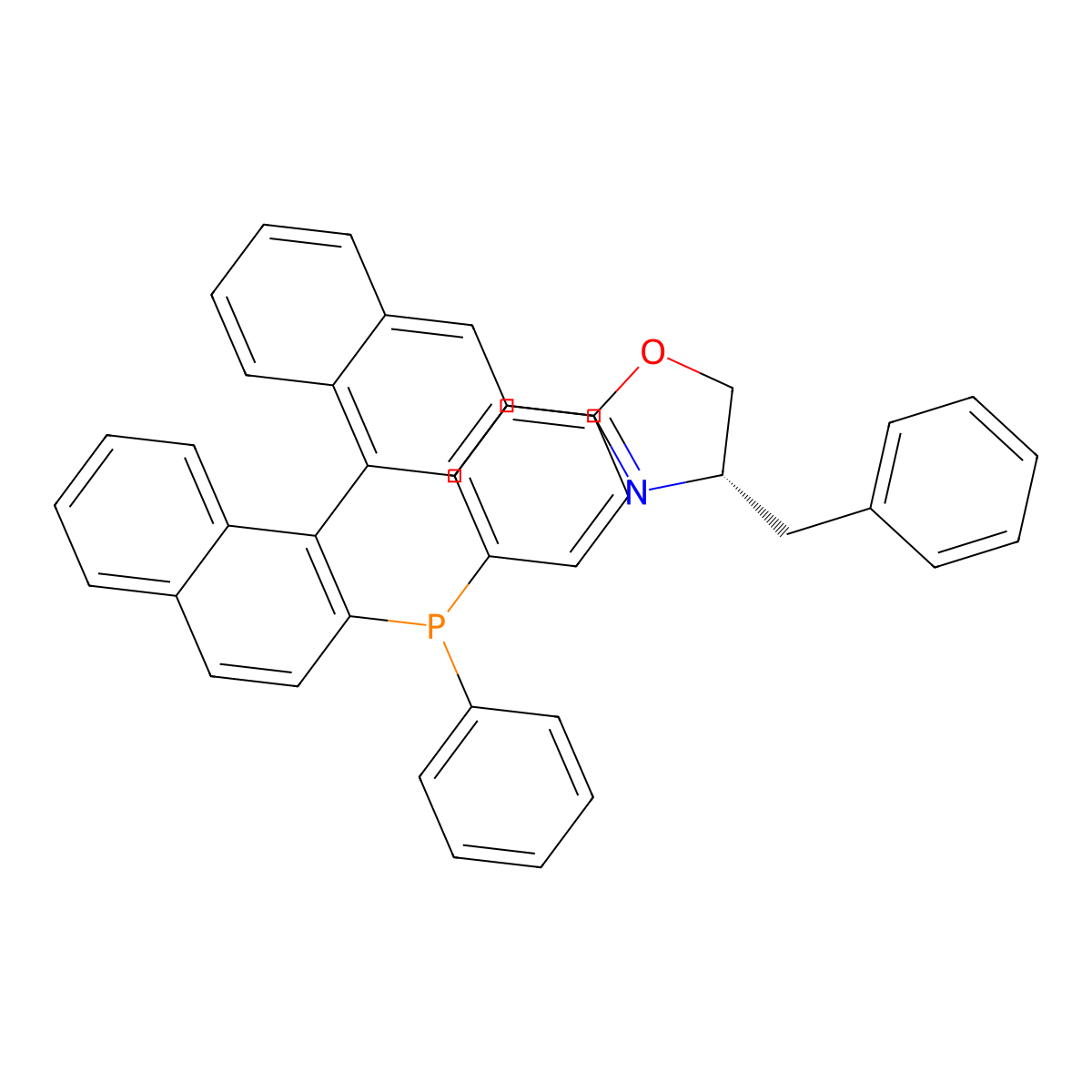 (S)-4-Benzyl-2-((R)-2'-(diphenylphosphanyl)-[1,1'-binaphthalen]-3-yl)-4,5-dihydrooxazole molecular structure, CAS 2757287-99-1